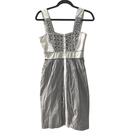 ZAC POSEN WHITE NAVY PRAIRIE DRESS SZ 4 WORN ONCE WOMENS DESIGNER - Picture 1 of 9